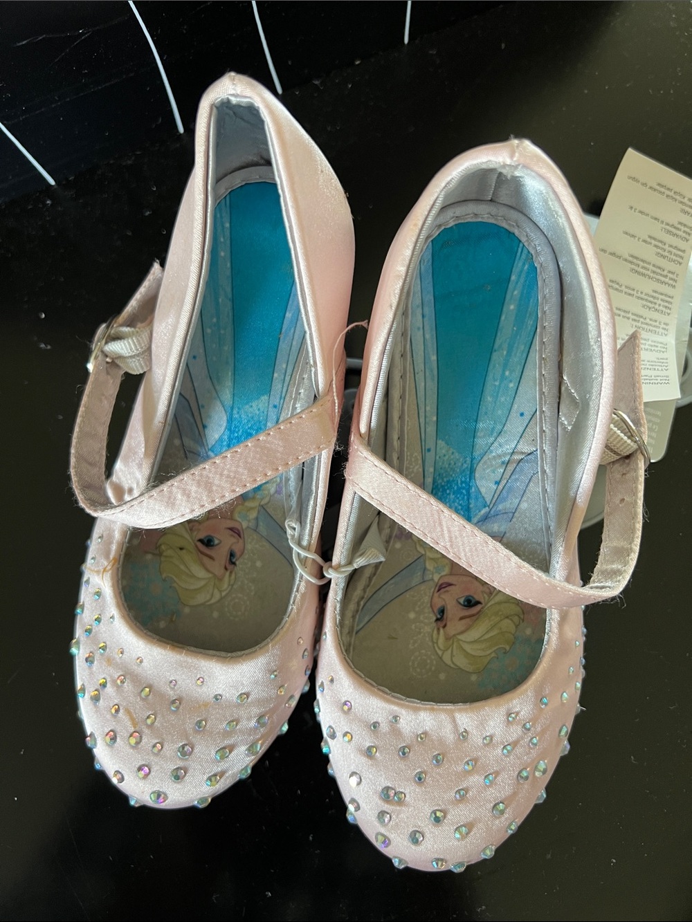 Disney Pink Jeweled Elsa Mary Jane Dress Shoes